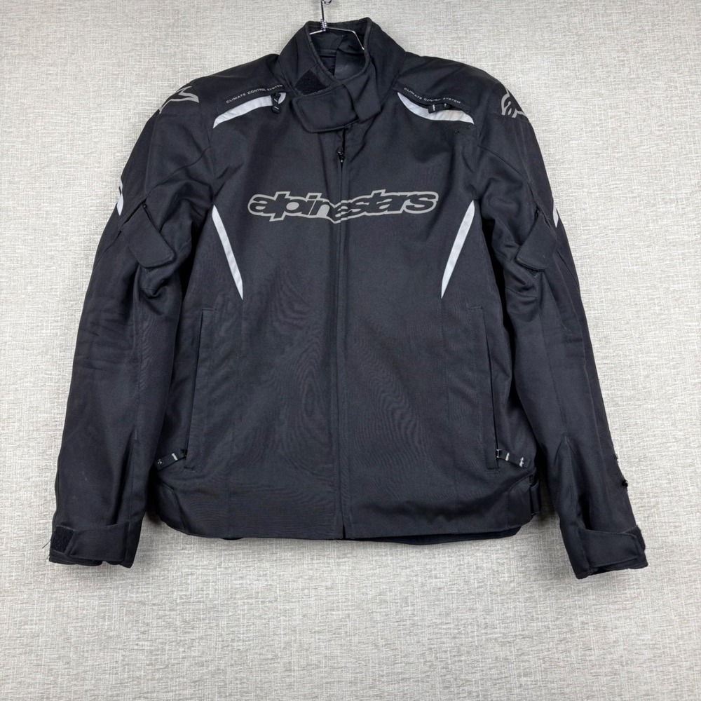 Alpinestars Mens Textile Armoured System Motorcycle Jacket Black Size M